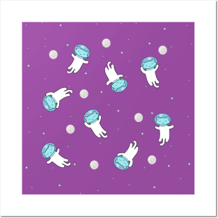 Cute cats in space Posters and Art